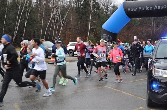Runners at the starting line for the 11th Annual Turkey Trot Run