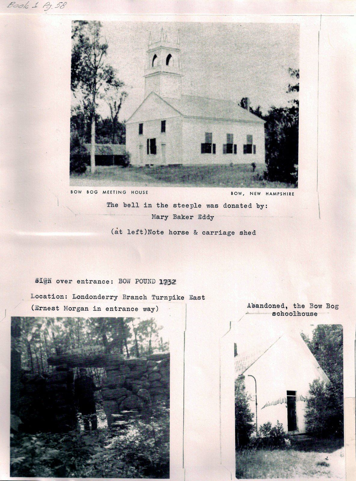 060 -  Page 57 Bow Bog Meeting House   Town Pound and abandon Bow Bog School