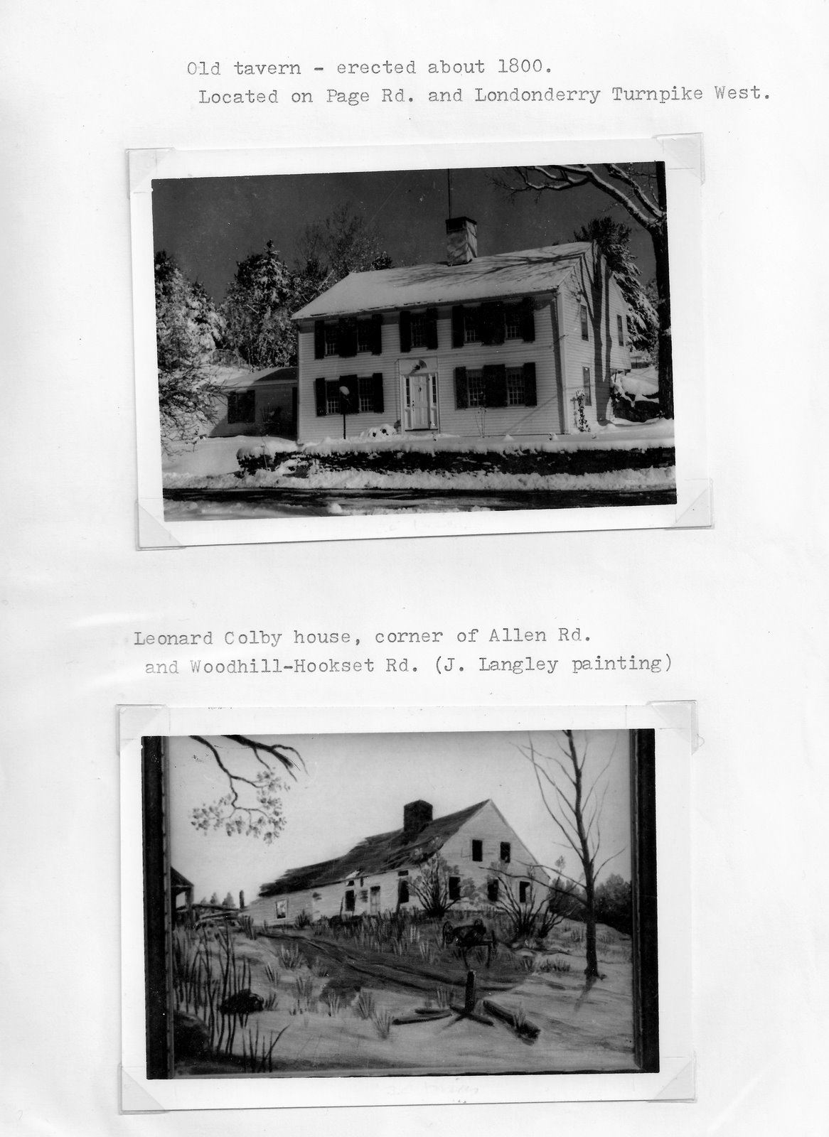 058 - Page 55 Old Tavern House on Page Road  Painting of the Cranberry House