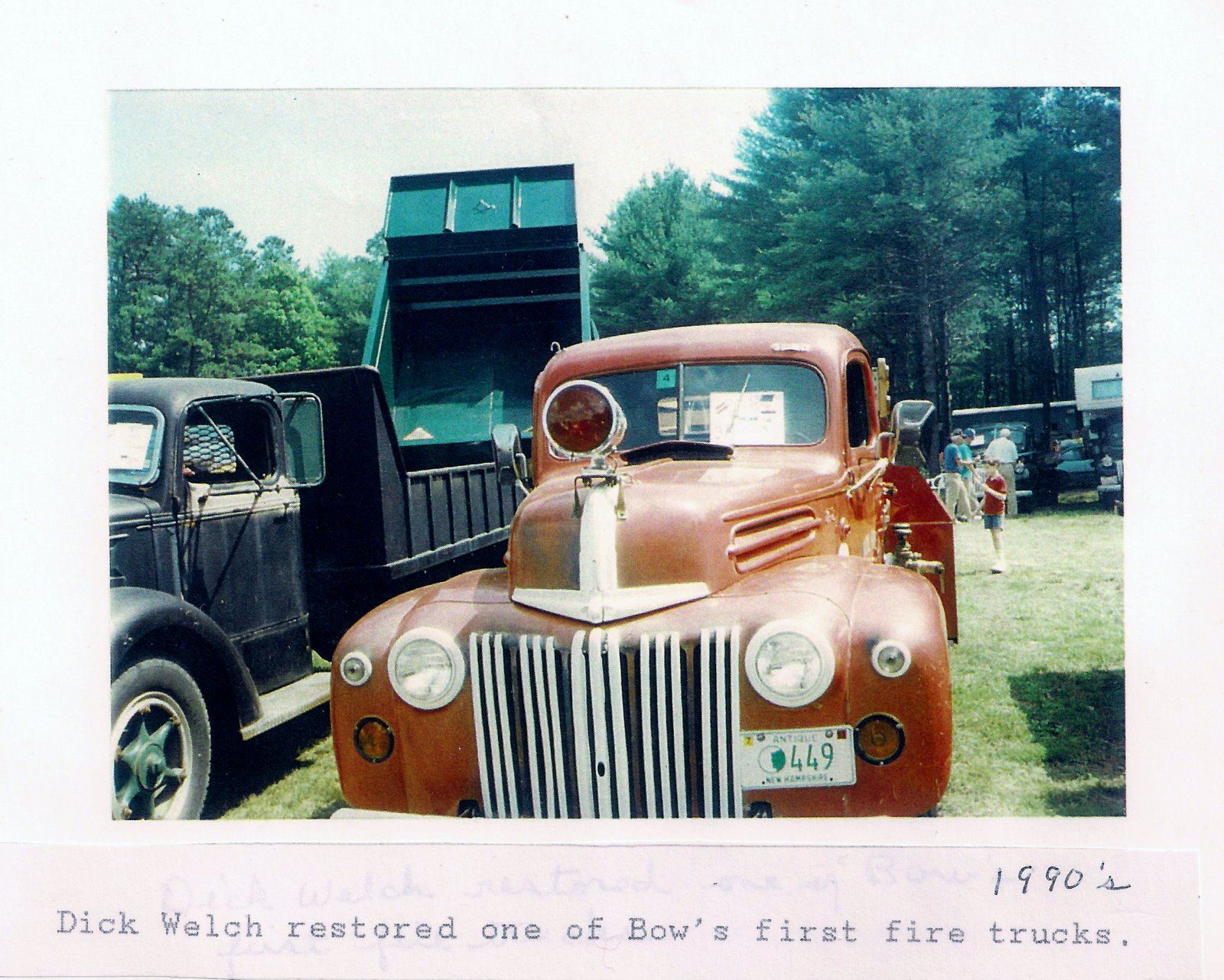 Pg 90  Dick Welch restored Bow s first fire truck