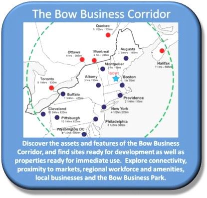 Map of the Bow Area Business Corridor and descriptive text